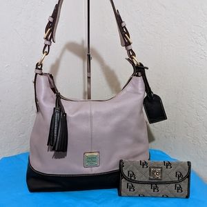 Dooney Bourke Large Sophie Tassel Leather Hobo Shoulderbag Satchel w/DB Wallet